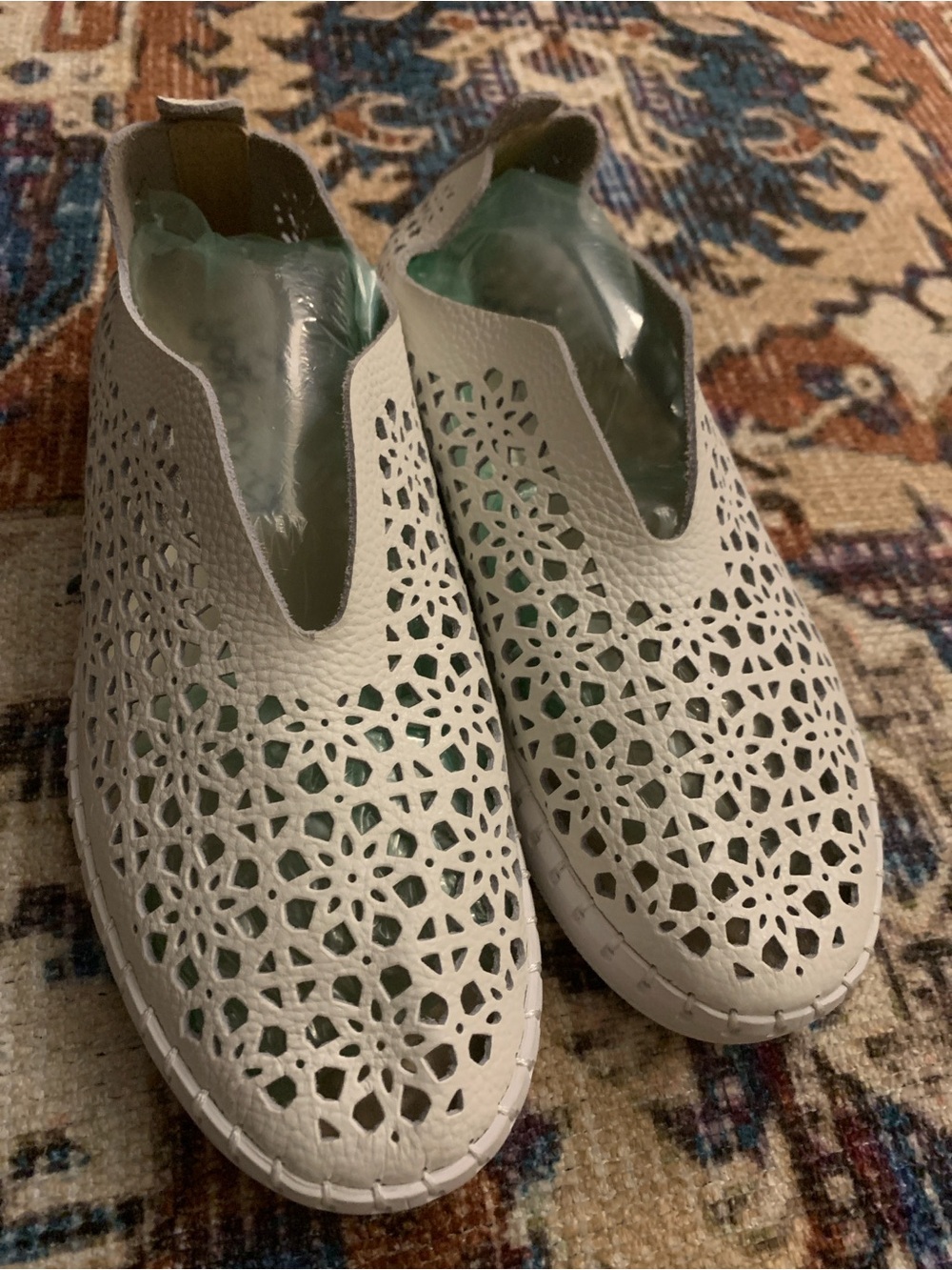 Yokono made in Spain White Laser-cut slip-on Leather shoes